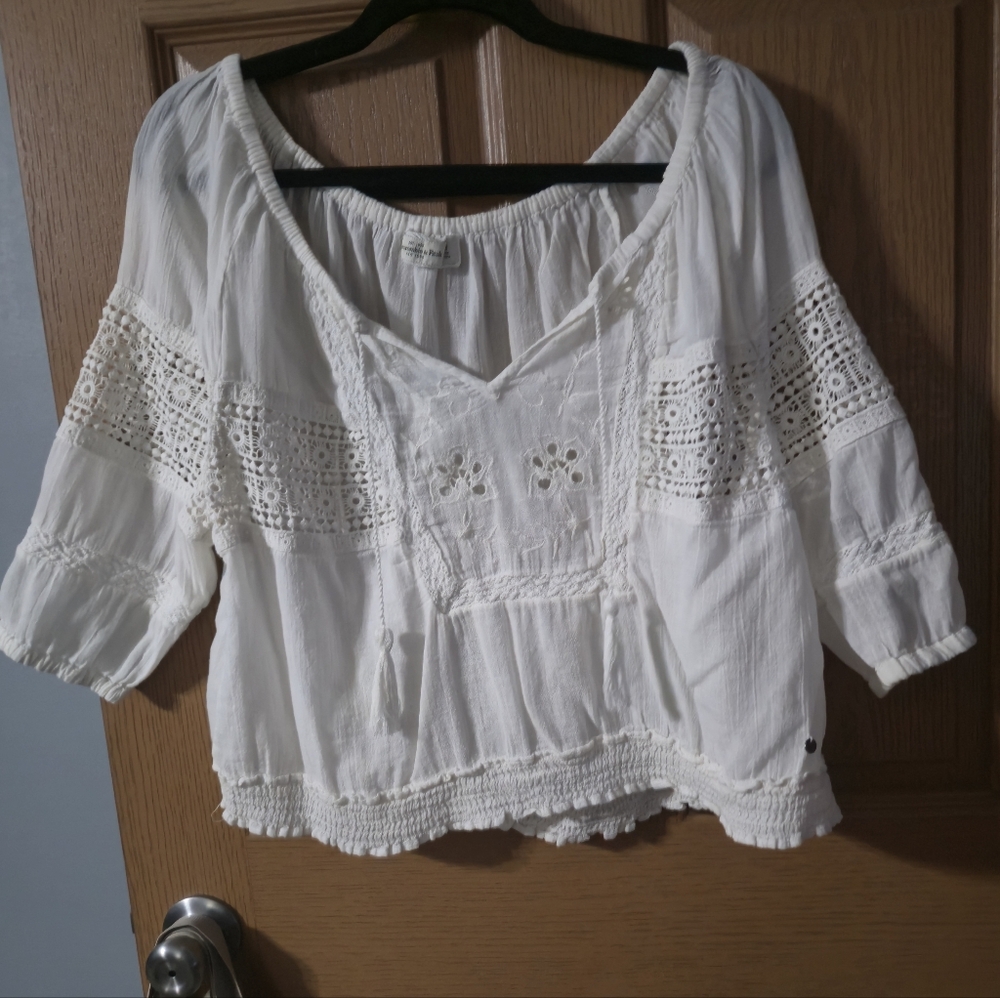 Abercrombie & Fitch Cream Top